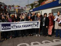 Sarıyerli kadınlar şiddete karşı yürüdü