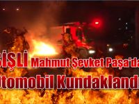 Şişli'de Kundaklanan Araç Yanarak Kül Oldu...