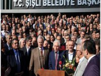 İnönü yüzlerce personelle Keskin'i belediye kapısında desteğini açıkladı!