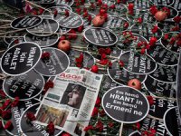 Gazeteci Hrant Dink Şişli’de Agos Gazetesi önünde anıldı