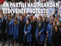 Ak Partili Kadınlar’dan eldivenli protesto