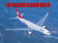 Uçağa yıldırım düştü