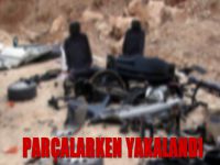 Parçalarken yakalandı
