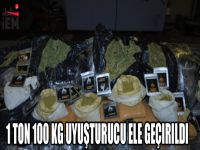 1 Ton 100 Kg Uyuşturucu Ele Geçirildi