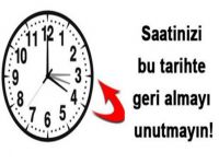 Bu gece saatlerinizi geri almayı unutmayın