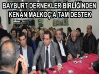 Bayburt Dernekler Birliği'nden Malkoç'a Destek