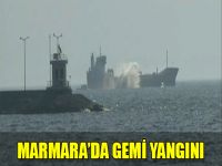 Marmara'da Gemi Yangını
