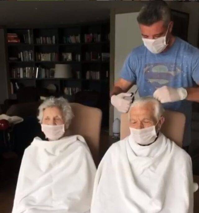 ‘Evde Kal’an ünlüler, berberliğe soyundular! 8