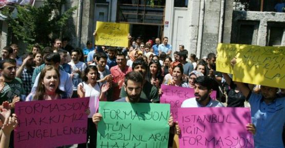 İstanbul Üniversitesi'nde 'formasyon' eylemi