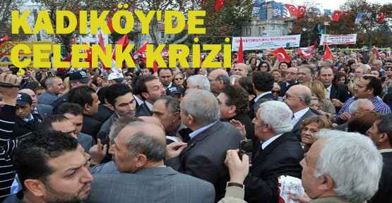 Kadıköy'de çelenk krizi