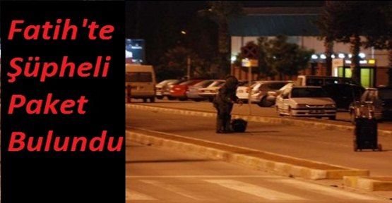 Fatih'te Şüpheli Paket Bulundu