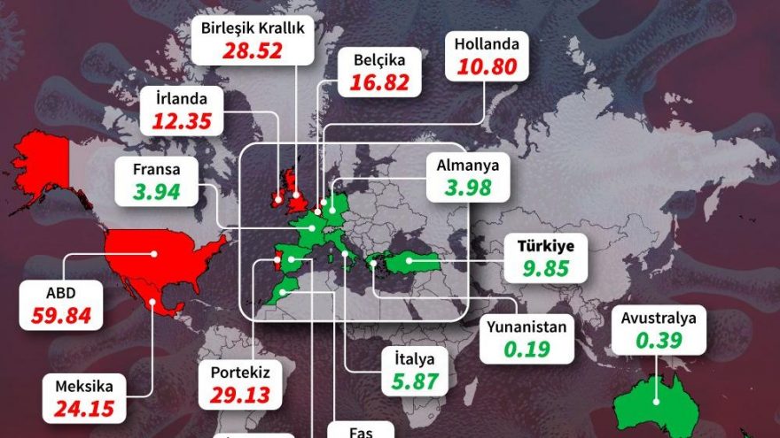 Dünya bu corona virüsü haritasını konuşuyor: