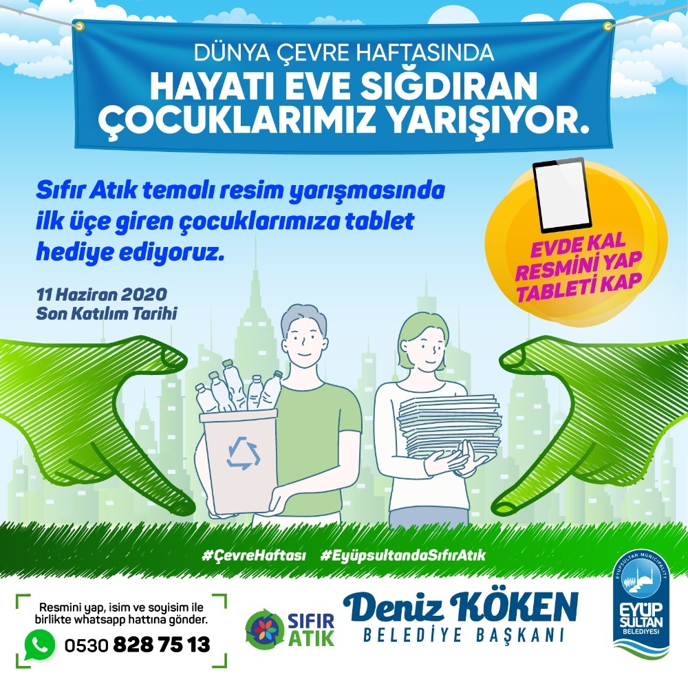 Evde kal, resmini yap, tableti kap