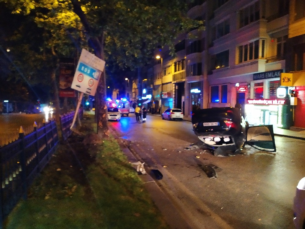 Kontrolden çıkan otomobil takla atarak devrildi: 2’si ağır 5 yaralı