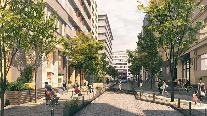 İstanbul’un en işlek caddelerinden Abdi İpekçi’de yenileme çalışmaları sürüyor