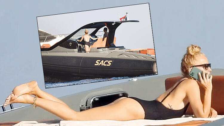 Burcu Esmersoy'un tekne keyfi