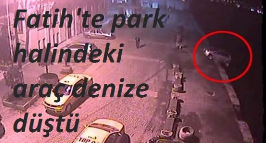 Park Halindeki Araç Denize Düştü