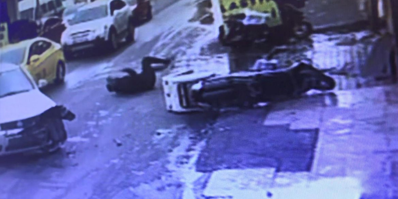 Şişli Dolapdere'de sinyal vermeden dönünce, kazaya neden oldu!