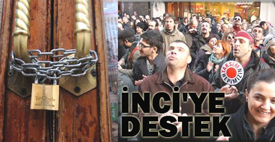 İnci Pastanesi'ne destek için yürüdüler