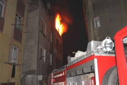 Yangın Beyoğlu'nda paniğe neden oldu