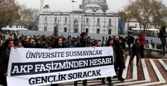 Beyazıt'ta ODTÜ protestosu