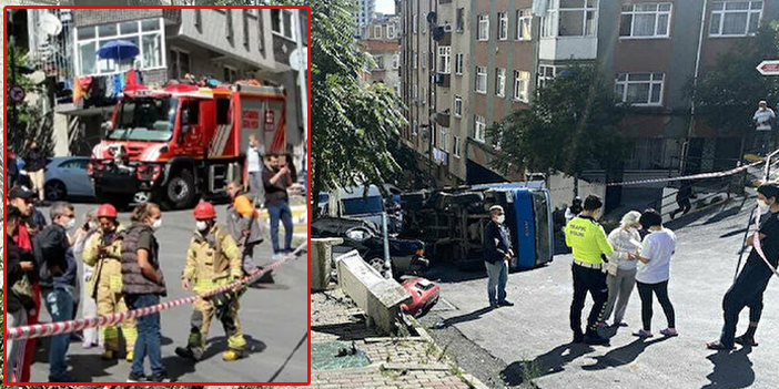 Şişli Halide Edip’te yokuş aşağı yuvarlanan kamyonet dehşet saçtı!