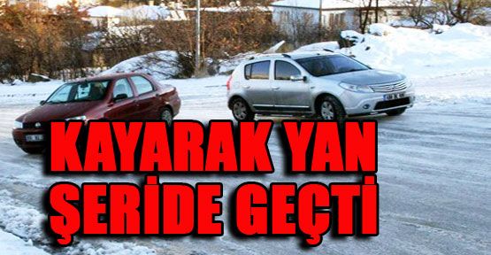 Kayarak karşı şeride geçti