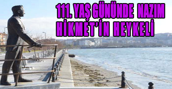 Saldırıya uğrayan Nazım Hikmet heykeli açıldı
