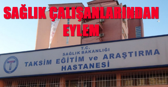 Sağlık çalışanlarından hastane çatısında eylem