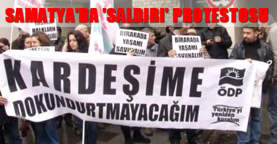 Samatya'da 'saldırı' protestosu