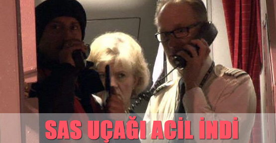SAS uçağı acil indi