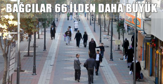 Bağcılar 66 ilden daha büyük