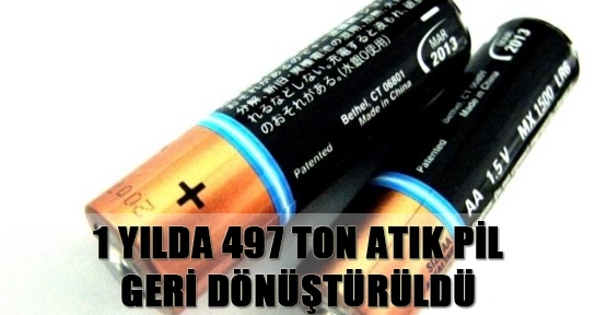Temiz çevre için 1 yılda 497 ton atık pil geri dönüştürüldü