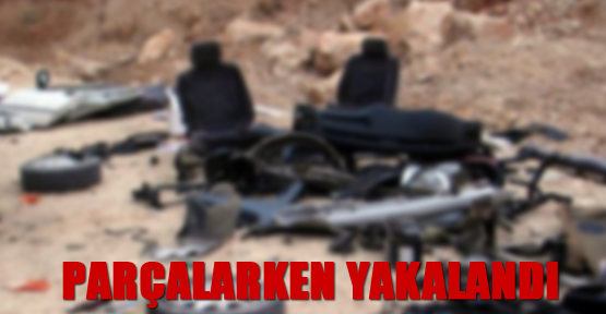 Parçalarken yakalandı