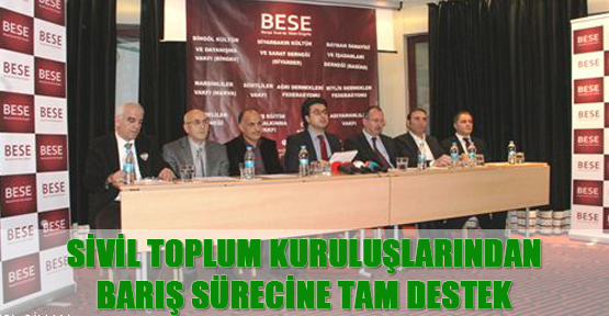 Sivil toplum kuruluşlarından barış sürecine tam destek