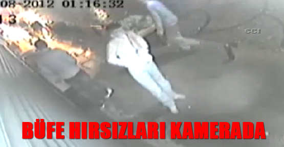 Büfe hırsızları kamerada