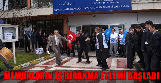 Memurların iş bırakma eylemi başladı