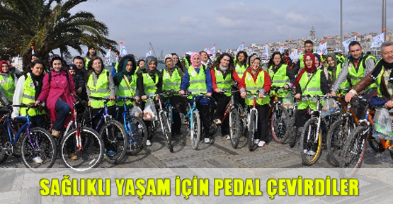 Sağlıklı yaşam için pedal çevirdiler
