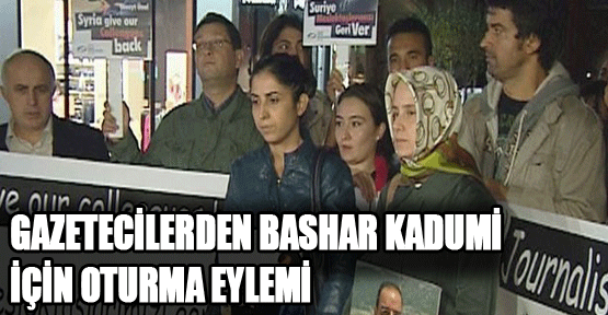 Gazetecilerden Bashar Kadumi İçin Oturma Eylemi