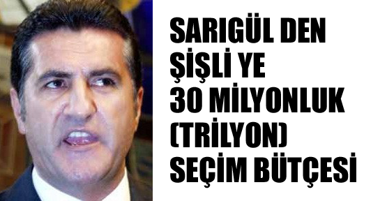 Sarıgül’den Şişli'ye 30 milyonluk bütçe